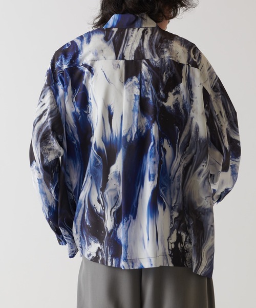 Lui's（ルイス）の「リキッドパターンシャツ（シャツ/ブラウス・メンズ・ブラック/ブルー/レッド・FREE）」の12枚目の写真