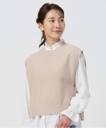 クルーネックニットベスト