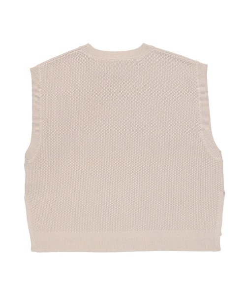 Pitta Re:)（ピッタリ）の「クルーネックニットベスト（ベスト・レディース・ピンクベージュ/ライム・M/L/LL）」の7枚目の写真