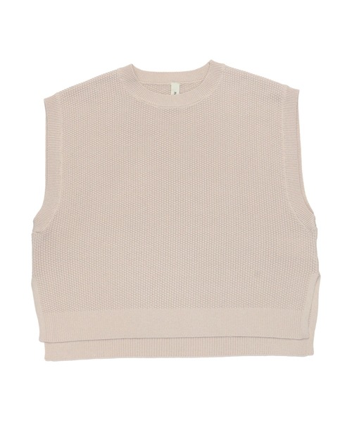 Pitta Re:)（ピッタリ）の「クルーネックニットベスト（ベスト・レディース・ピンクベージュ/ライム・M/L/LL）」の6枚目の写真