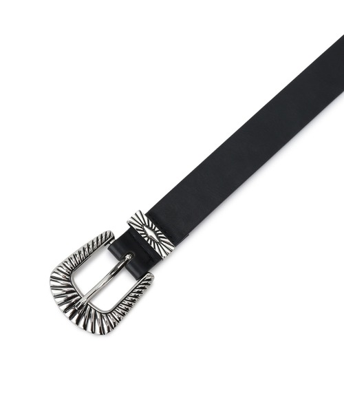 VIS（ビス）の「23mm巾ウエスタンバックルベルト（ベルト・レディース・ダークブラウン/ブラック・FREE）」の3枚目の写真