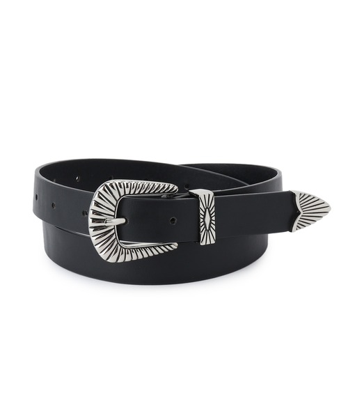 VIS（ビス）の「23mm巾ウエスタンバックルベルト（ベルト・レディース・ダークブラウン/ブラック・FREE）」の12枚目の写真