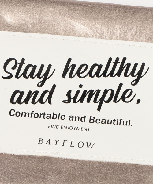 BAYFLOW（ベイフロー）の「[隠しマチ付きで収納力◎]BFメタリックポーチＭ（ポーチ・レディース・シルバー/ネイビー/ゴールド・0）」の10枚目の写真