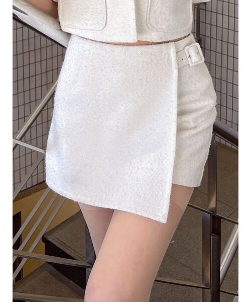 EATME（イートミー）の「ベルテッドスコート（その他パンツ・レディース・ブラック/オフホワイト/ブルー・SMALL/MEDIUM）」の2枚目の写真