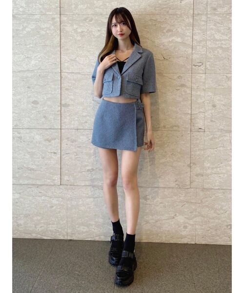 EATME（イートミー）の「ベルテッドスコート（その他パンツ・レディース・ブラック/オフホワイト/ブルー・SMALL/MEDIUM）」の7枚目の写真