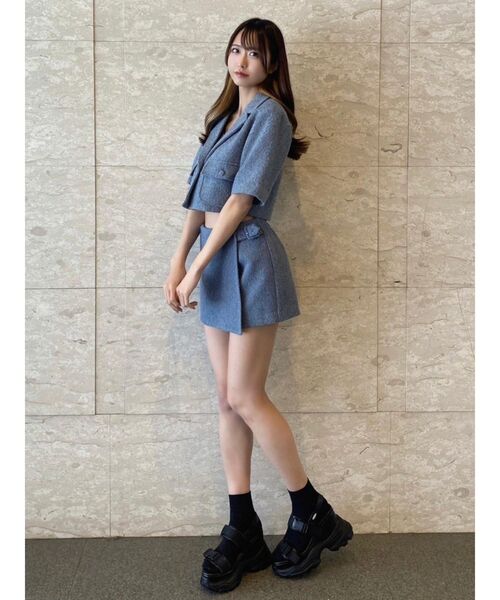 EATME（イートミー）の「ベルテッドスコート（その他パンツ・レディース・ブラック/オフホワイト/ブルー・SMALL/MEDIUM）」の8枚目の写真