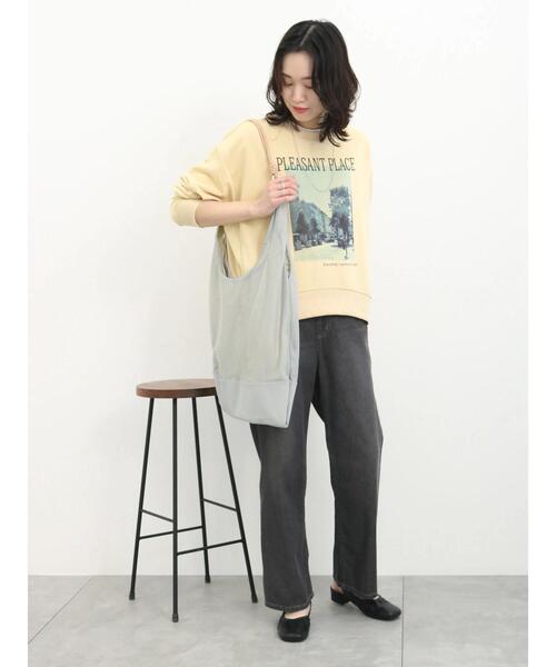 Samansa Mos2 blue（サマンサモスモスブルー）の「裏毛フォトプリントコクーンプルオーバー（Tシャツ/カットソー・レディース・シルバーグレー/ライトベージュ/オフホワイト・F）」の14枚目の写真