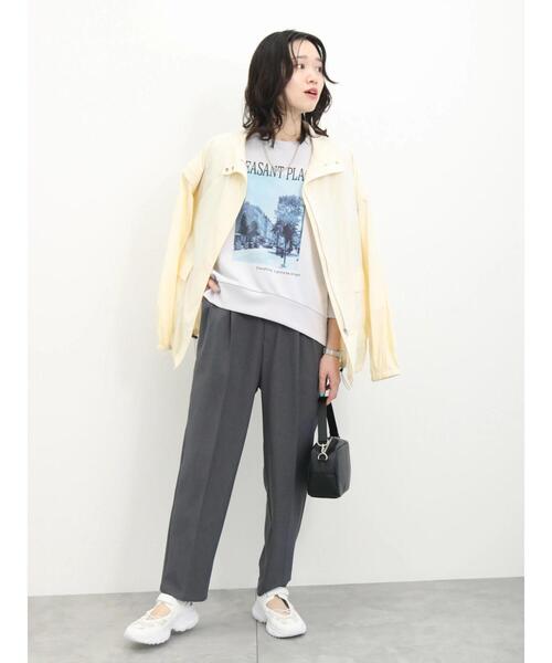 Samansa Mos2 blue（サマンサモスモスブルー）の「裏毛フォトプリントコクーンプルオーバー（Tシャツ/カットソー・レディース・シルバーグレー/ライトベージュ/オフホワイト・F）」の20枚目の写真