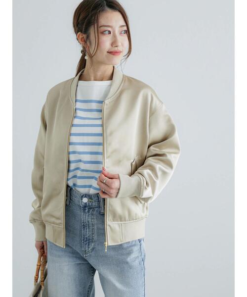 Te chichi（テチチ）の「ヘビーサテンブルゾン（ブルゾン・レディース・ベージュ/カーキ・F）」の16枚目の写真