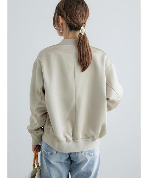 Te chichi（テチチ）の「ヘビーサテンブルゾン（ブルゾン・レディース・ベージュ/カーキ・F）」の18枚目の写真