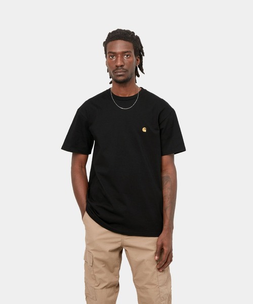 Carhartt WIP(カーハートダブリューアイピー)の「Carhartt WIP S/S CHASE T-SHIRT(カーハートワークインプログレス ショートスリーブ チェイス Tシャツ)(Tシャツ/カットソー・メンズ・ホワイト系/ブラック系/グリーン系/ピンク系/グレー系・SMALL/MEDIUM/LARGE/X-LARGE)」の2枚目の写真