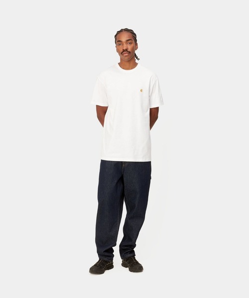 Carhartt WIP(カーハートダブリューアイピー)の「Carhartt WIP S/S CHASE T-SHIRT(カーハートワークインプログレス ショートスリーブ チェイス Tシャツ)(Tシャツ/カットソー・メンズ・ホワイト系/ブラック系/グリーン系/ピンク系/グレー系・SMALL/MEDIUM/LARGE/X-LARGE)」の7枚目の写真