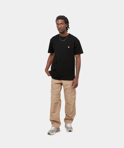Carhartt WIP(カーハートダブリューアイピー)の「Carhartt WIP S/S CHASE T-SHIRT(カーハートワークインプログレス ショートスリーブ チェイス Tシャツ)(Tシャツ/カットソー・メンズ・ホワイト系/ブラック系/グリーン系/ピンク系/グレー系・SMALL/MEDIUM/LARGE/X-LARGE)」の9枚目の写真