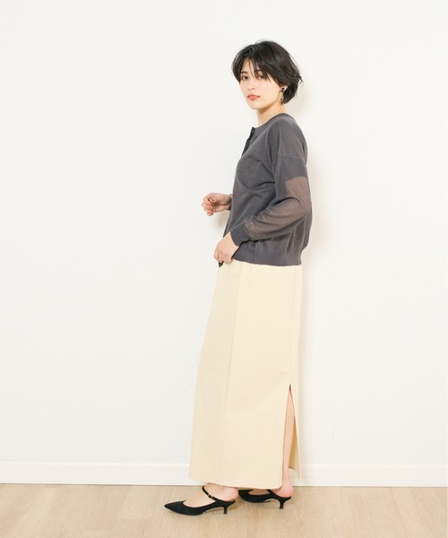 INED CLARO（イネドクラロ）の「【UVカット】シアーメッシュラグランスリーブニット（ニット/セーター・レディース・ブルー/アイボリー/チャコールグレー・フリー）」の21枚目の写真