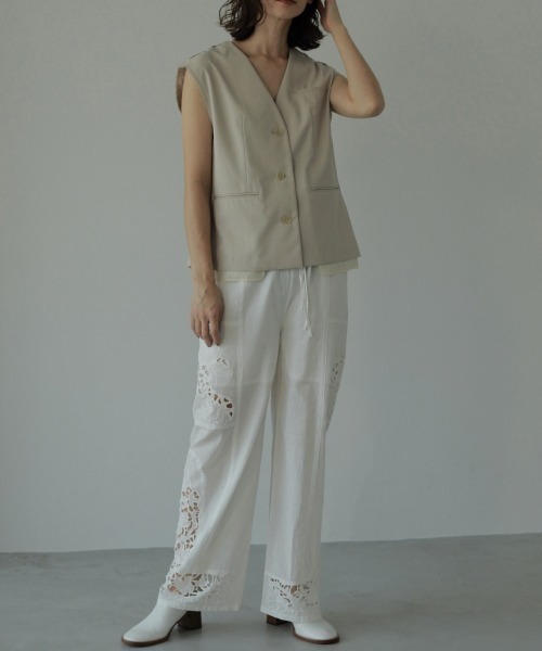 anuke（アンヌーク）の「anuke Cutoff Twill Vest カットオフ