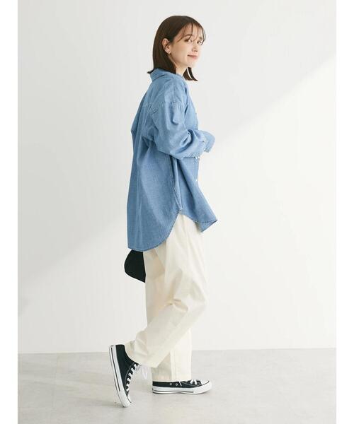 Green　Parks（グリーンパークス）の「ツータックチノパンツ（チノパンツ・レディース・アイボリー/ベージュ/ダークネイビー・FREE）」の7枚目の写真