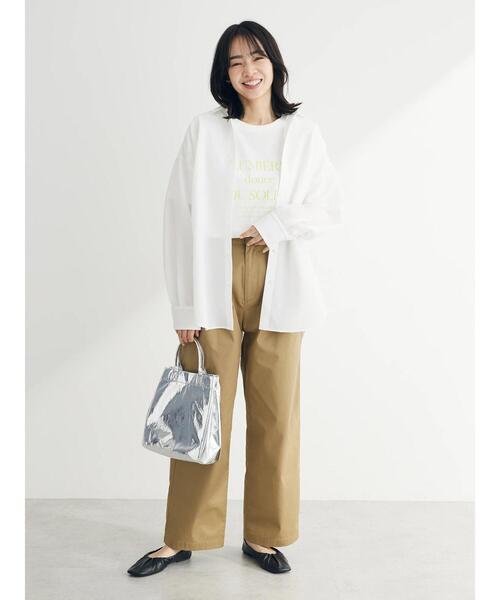 Green　Parks（グリーンパークス）の「ツータックチノパンツ（チノパンツ・レディース・アイボリー/ベージュ/ダークネイビー・FREE）」の15枚目の写真