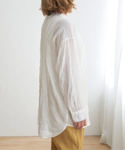 LBC(エルビーシー)の「バックシャーリングロングシャツ(シャツ/ブラウス・レディース・ホワイト/ブルー/その他35/イエロー・M)」の11枚目の写真
