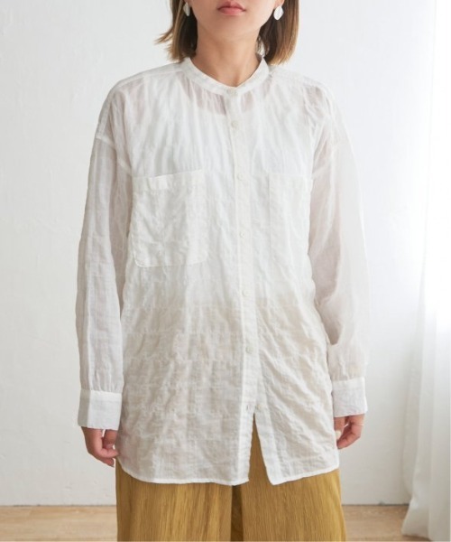 LBC(エルビーシー)の「バックシャーリングロングシャツ(シャツ/ブラウス・レディース・ホワイト/ブルー/その他35/イエロー・M)」の13枚目の写真
