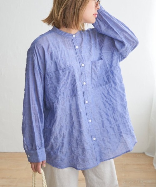 LBC(エルビーシー)の「バックシャーリングロングシャツ(シャツ/ブラウス・レディース・ホワイト/ブルー/その他35/イエロー・M)」の21枚目の写真