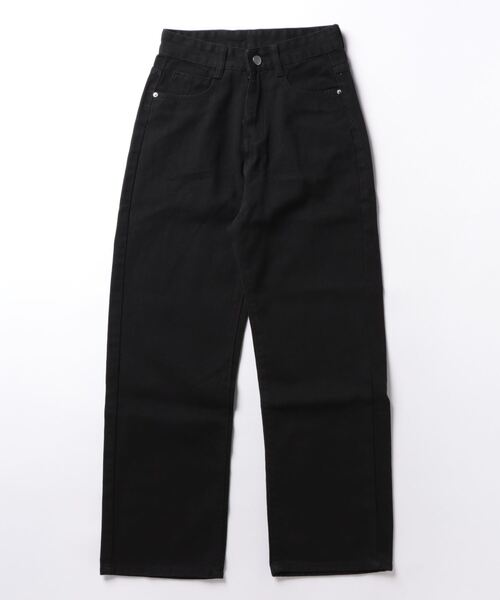 Ritzy(リッツィー)の「5色展開 ワイドストレート デニムパンツ(デニムパンツ・レディース・ブラック/ベージュ/ピンク/イエロー/グリーン・S/M/L)」の7枚目の写真