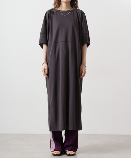 hunch（ハンチ）の「hunch コクーンスリーブワンピース（ワンピース・レディース・ブラック/チャコール/グリーン・FREE）」の16枚目の写真