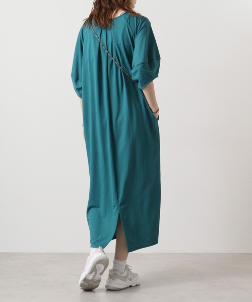 hunch（ハンチ）の「hunch コクーンスリーブワンピース（ワンピース・レディース・ブラック/チャコール/グリーン・FREE）」の14枚目の写真