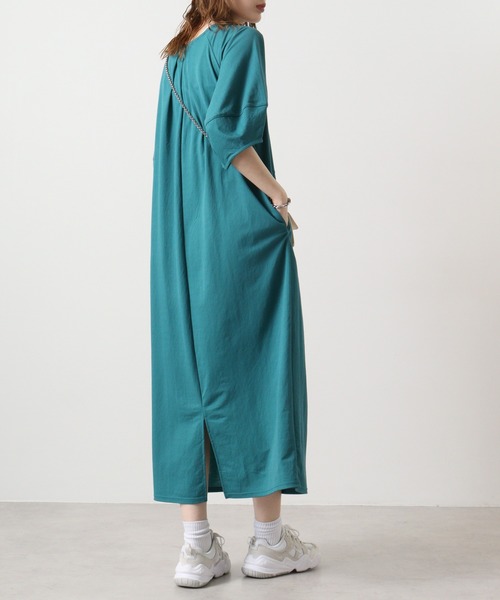 hunch（ハンチ）の「hunch コクーンスリーブワンピース（ワンピース・レディース・ブラック/チャコール/グリーン・FREE）」の15枚目の写真