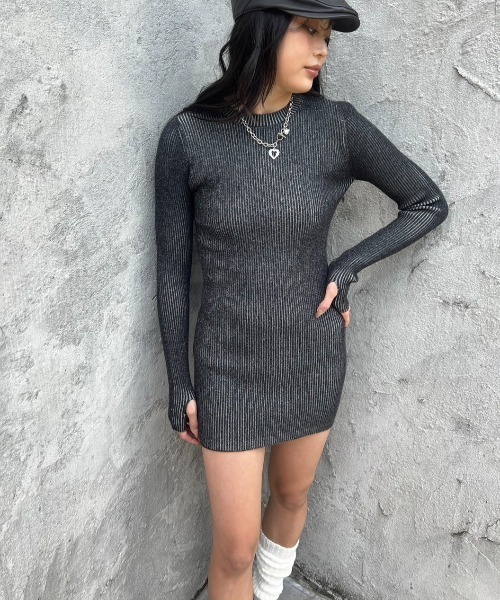 リブニットミニワンピース（ワンピース）｜BLONDEY（ブロンディ）の