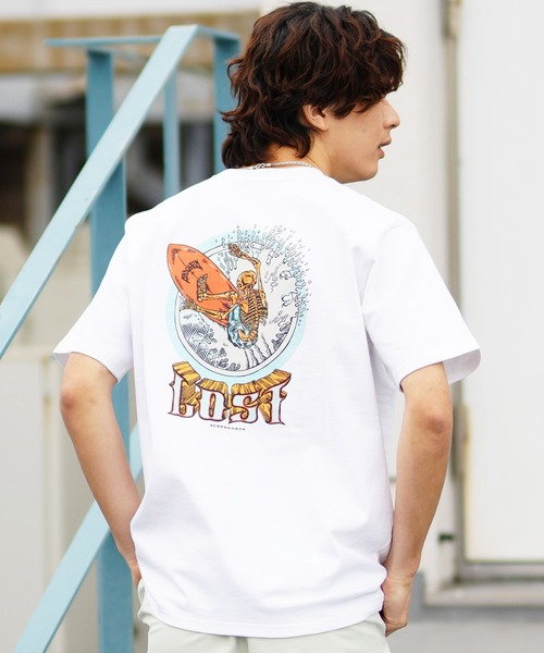 lost(ロスト)の「【ムラサキスポーツ限定】lost/ロスト ヘビーウエィト半袖Tシャツ バックプリント AXIS-24SS L24SS-I(Tシャツ/カットソー・メンズ・ブラック/ホワイト/スミクロ・L/M/XL)」の6枚目の写真