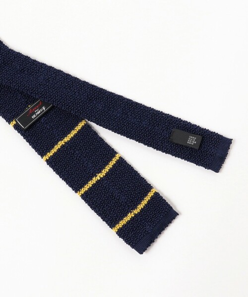 ascot（アスコット）の「ASCOT / ボーダー ニット タイ（ネクタイ・メンズ・ネイビー/インディゴブルー・ONE SIZE）」の6枚目の写真