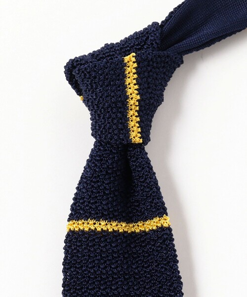 ascot（アスコット）の「ASCOT / ボーダー ニット タイ（ネクタイ・メンズ・ネイビー/インディゴブルー・ONE SIZE）」の8枚目の写真