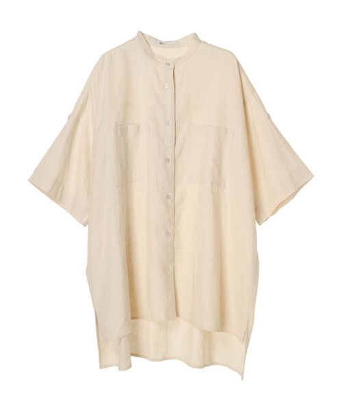 CRAFT STANDARD BOUTIQUE(クラフトスタンダードブティック)の「【キナリノ別注】リネンレーヨンWポケットシャツ(シャツ/ブラウス・レディース・アイボリー/ブラック/チャコールグレー/ネイビー・FREE)」の10枚目の写真