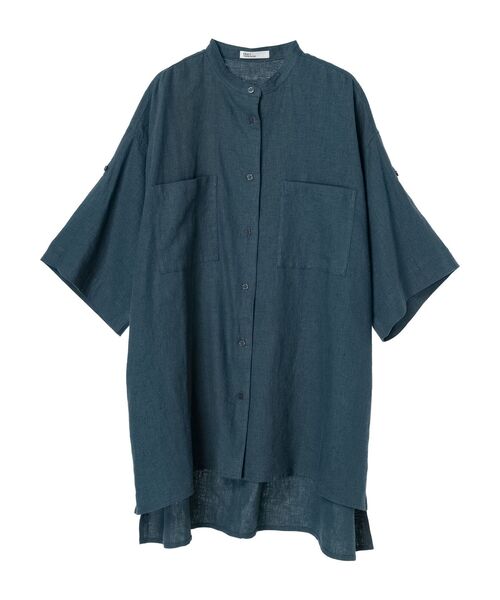 CRAFT STANDARD BOUTIQUE(クラフトスタンダードブティック)の「【キナリノ別注】リネンレーヨンWポケットシャツ(シャツ/ブラウス・レディース・アイボリー/ブラック/チャコールグレー/ネイビー・FREE)」の8枚目の写真