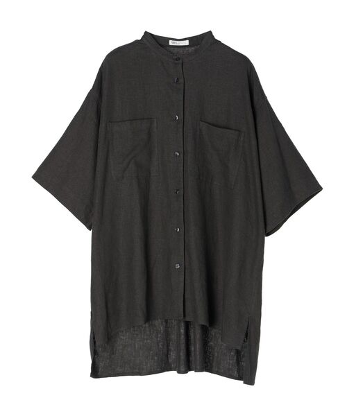 CRAFT STANDARD BOUTIQUE(クラフトスタンダードブティック)の「【キナリノ別注】リネンレーヨンWポケットシャツ(シャツ/ブラウス・レディース・アイボリー/ブラック/チャコールグレー/ネイビー・FREE)」の7枚目の写真