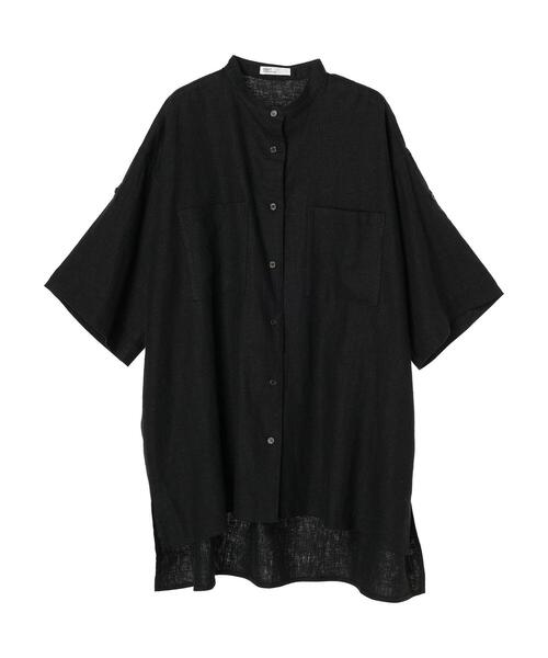 CRAFT STANDARD BOUTIQUE(クラフトスタンダードブティック)の「【キナリノ別注】リネンレーヨンWポケットシャツ(シャツ/ブラウス・レディース・アイボリー/ブラック/チャコールグレー/ネイビー・FREE)」の5枚目の写真