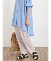 Samansa Mos2 | 【Lサイズ WEB限定】【接触冷感・抗菌防臭】センタープレステーパードパンツ(その他パンツ)