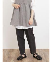 Samansa Mos2 | 【Lサイズ WEB限定】【接触冷感・抗菌防臭】センタープレステーパードパンツ(その他パンツ)