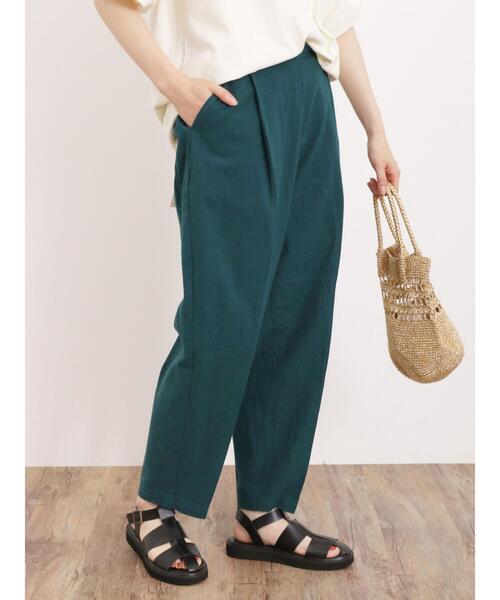 Samansa Mos2（サマンサ モスモス）の「【Lサイズ WEB限定】【接触冷感・抗菌防臭】センタープレステーパードパンツ（その他パンツ・レディース・チャコールグレー/ベージュ/グレー/グリーン・M/L）」の10枚目の写真