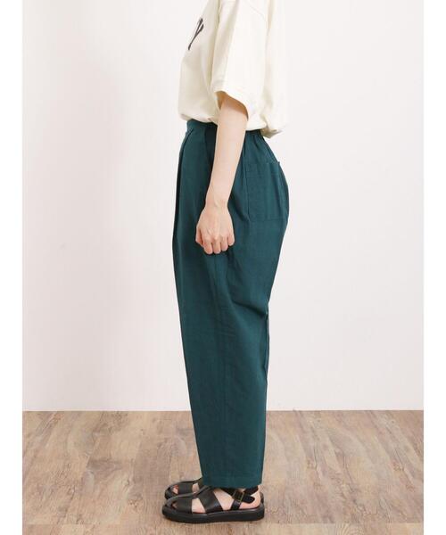 Samansa Mos2（サマンサ モスモス）の「【Lサイズ WEB限定】【接触冷感・抗菌防臭】センタープレステーパードパンツ（その他パンツ・レディース・チャコールグレー/ベージュ/グレー/グリーン・M/L）」の13枚目の写真