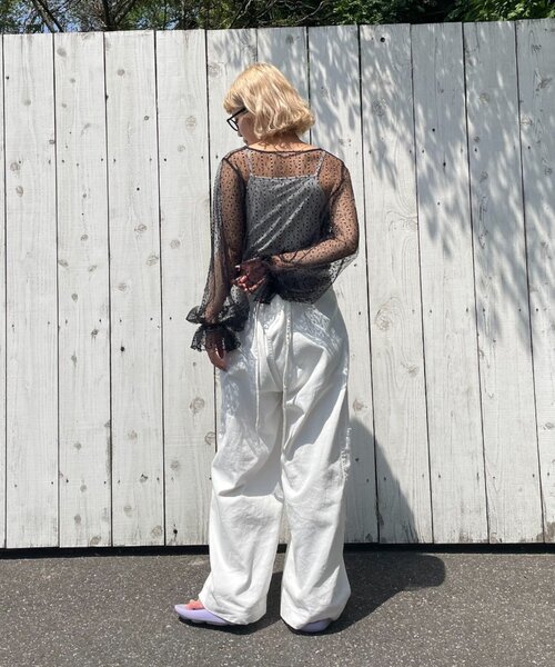 CIAOPANIC（チャオパニック）の「カップ付きラメキャミソール（キャミソール・レディース・ホワイト/ブラック/オレンジ・ONE SIZE）」の13枚目の写真