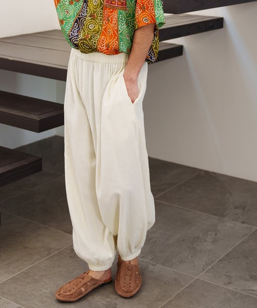 チャイハネ（チャイハネ）の「【チャイハネ】ナミラMEN'Sイージーパンツ（その他パンツ・メンズ・キャメル/ブラック/ブルー/グレー/ダークパープル/ホワイト・FREE）」の16枚目の写真