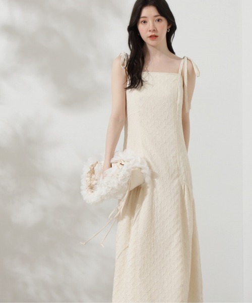 PROPORTION BODY DRESSING（プロポーションボディドレッシング）の「リボンキャミワンピース / 1214140516（ワンピース・レディース・オフホワイト/ブラック・SMALL/MEDIUM）」の9枚目の写真