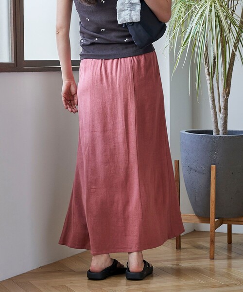 FREAK'S STORE（フリークスストア）の「リネンレーヨンイージースカート（スカート・レディース・ブラック/ピンク/ネイビー・ﾌﾘ-）」の10枚目の写真