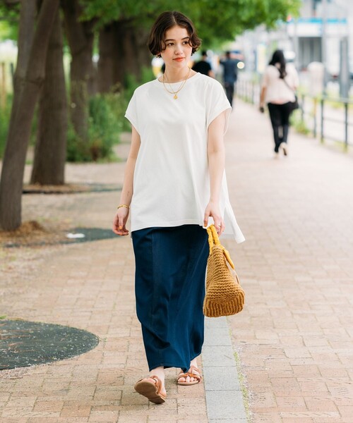 FREAK'S STORE（フリークスストア）の「リネンレーヨンイージースカート（スカート・レディース・ブラック/ピンク/ネイビー・ﾌﾘ-）」の18枚目の写真