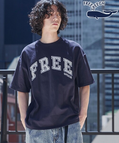 coen(コーエン)の「FreeSpeech(フリースピーチ)別注ロゴTシャツ(Tシャツ/カットソー・メンズ・ホワイト/ネイビー/ダークグリーン・M/L/XL)」の1枚目の写真