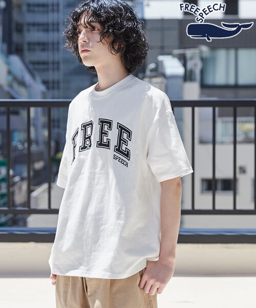 coen(コーエン)の「FreeSpeech(フリースピーチ)別注ロゴTシャツ(Tシャツ/カットソー・メンズ・ホワイト/ネイビー/ダークグリーン・M/L/XL)」の2枚目の写真