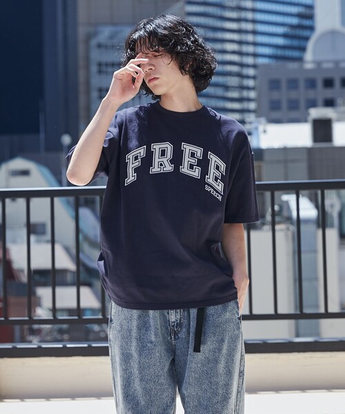 coen(コーエン)の「FreeSpeech(フリースピーチ)別注ロゴTシャツ(Tシャツ/カットソー・メンズ・ホワイト/ネイビー/ダークグリーン・M/L/XL)」の7枚目の写真