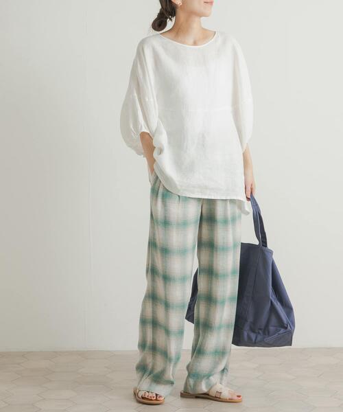 URBAN RESEARCH DOORS（アーバンリサーチドアーズ）の「『一部WEB限定カラー』オンブレーチェックパンツ（その他パンツ・レディース・グリーン系その他/ベージュ系その他/ブラック系その他・SMALL/MEDIUM）」の8枚目の写真