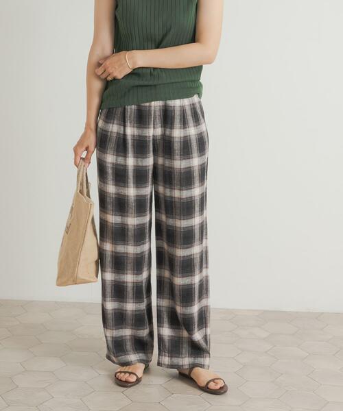 新品タグ付き アーバンリサーチ かぐれ クロップドチェックパンツ CHECK-M 新品タグ付きかぐれクロップドチェックパンツアーバンリサーチドアーズ